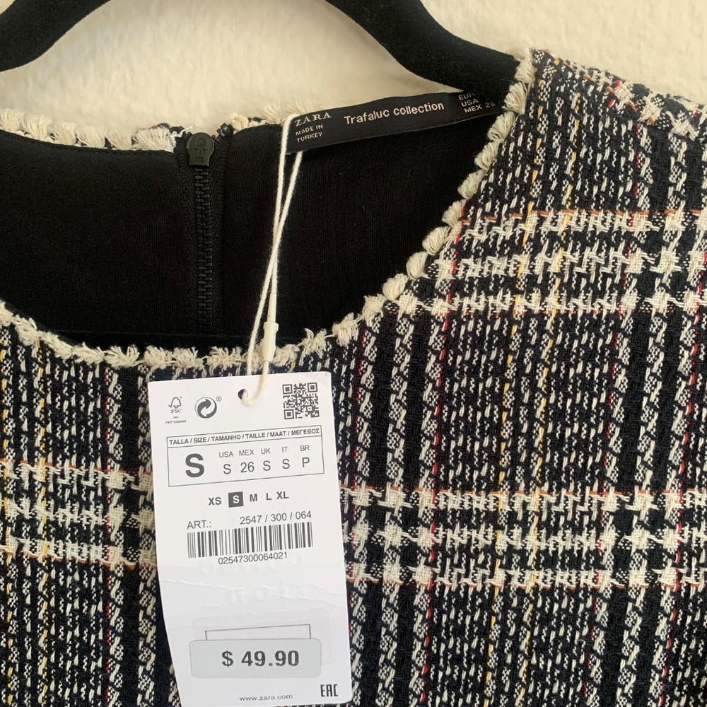 ZARA Plaid Shift Dress – NWT - Picture 4 of 8